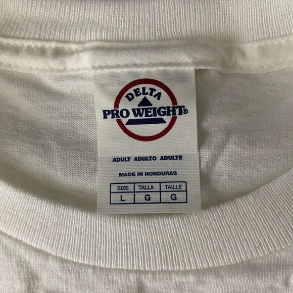 Yes We 420 Crewneck T Shirt L White Graphic Leaf Short Sleeve Cannabis - Picture 6 of 6